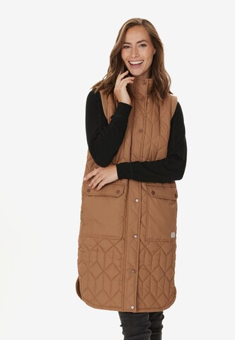 Weather Report Sports Vest 'Beah' in Brown: front