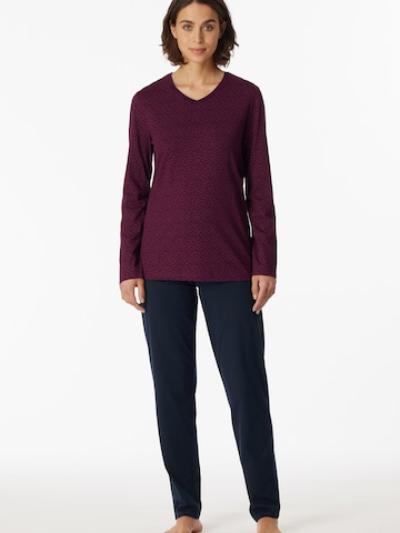SCHIESSER Pajama ' Comfort Essentials ' in Purple: front