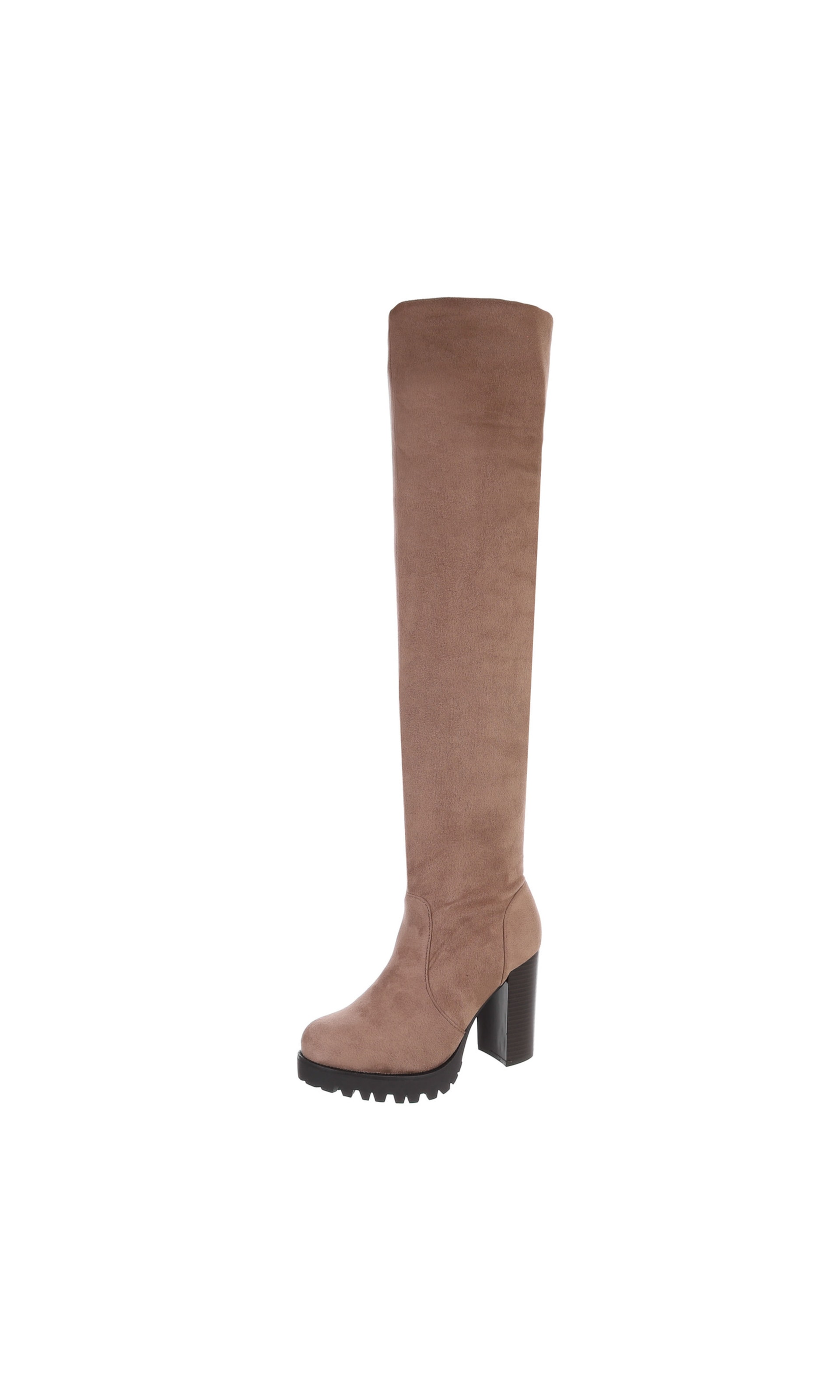 Ital-Design Overknees in Beige: Vorderseite