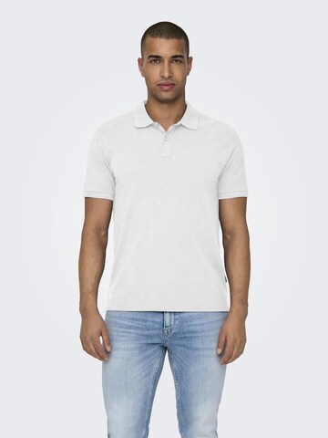 Only & Sons Poloshirt 'Tray' in Weiß: predná strana