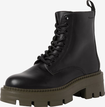 TAMARIS Lace-Up Ankle Boots in Black: front