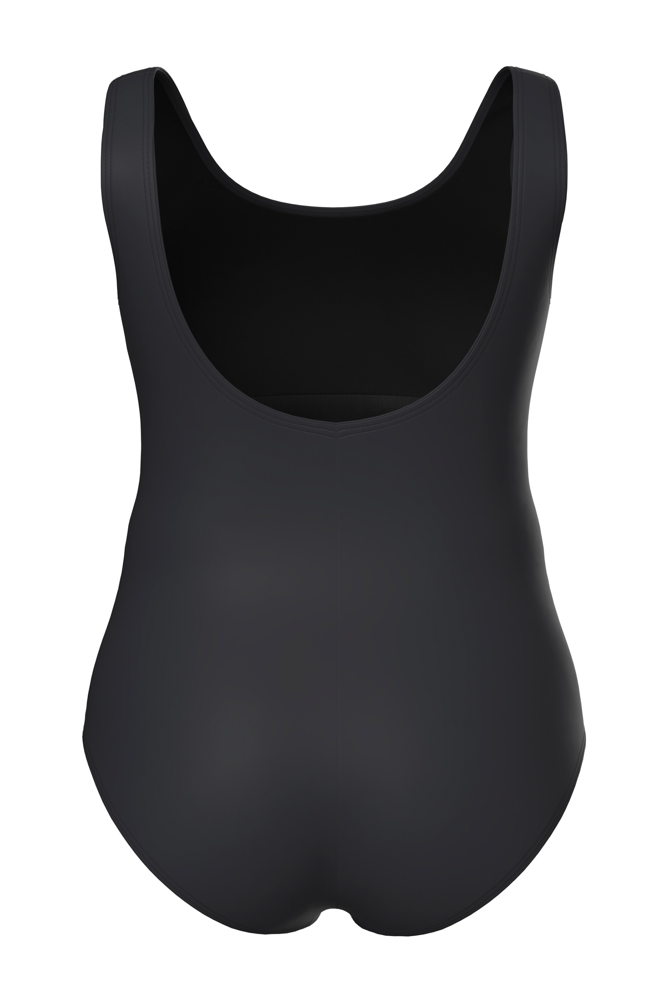 Ulla Popken Bustier Badpak 'Alice' in Zwart