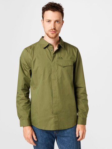 JACK WOLFSKIN - Ajuste regular Camisa funcional 'Lakeside' en verde: frente