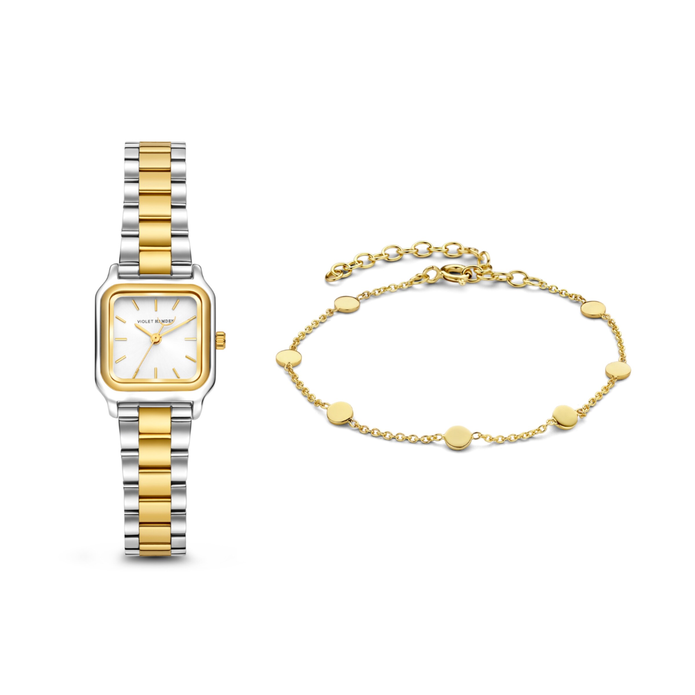 Violet Hamden Analoog horloge in Goud: voorkant