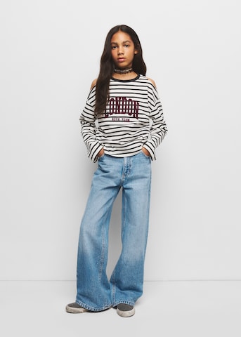 Wide Leg Jean MANGO KIDS en bleu : devant