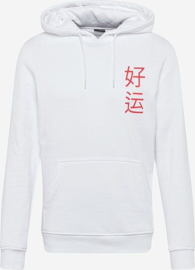 Mister Tee Sweatshirt 'Waving Cat' i röd / vit, Produktvy