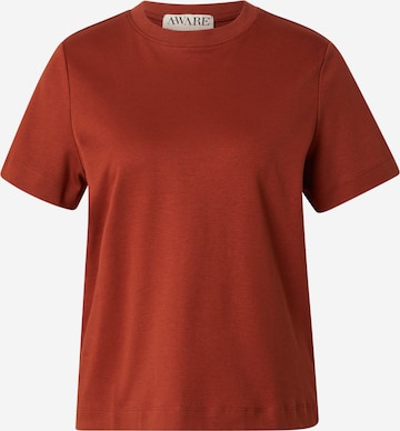 Aware T-Shirt 'VMNAIMA' in Braun: Vorderseite