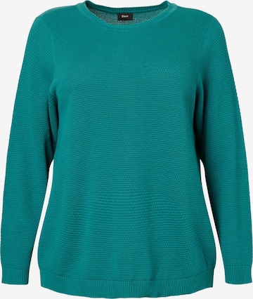 Zizzi Sweater 'MANNA' in Green: front