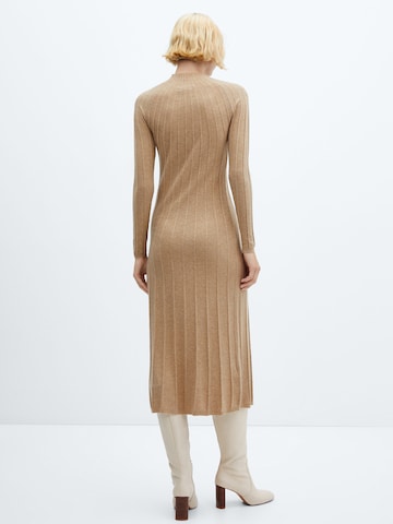 MANGO Knitted dress 'Flurry' in Brown