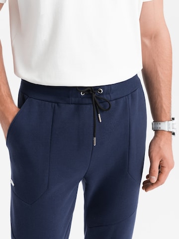 Effilé Pantalon 'PASK-22FW-008' Ombre en bleu