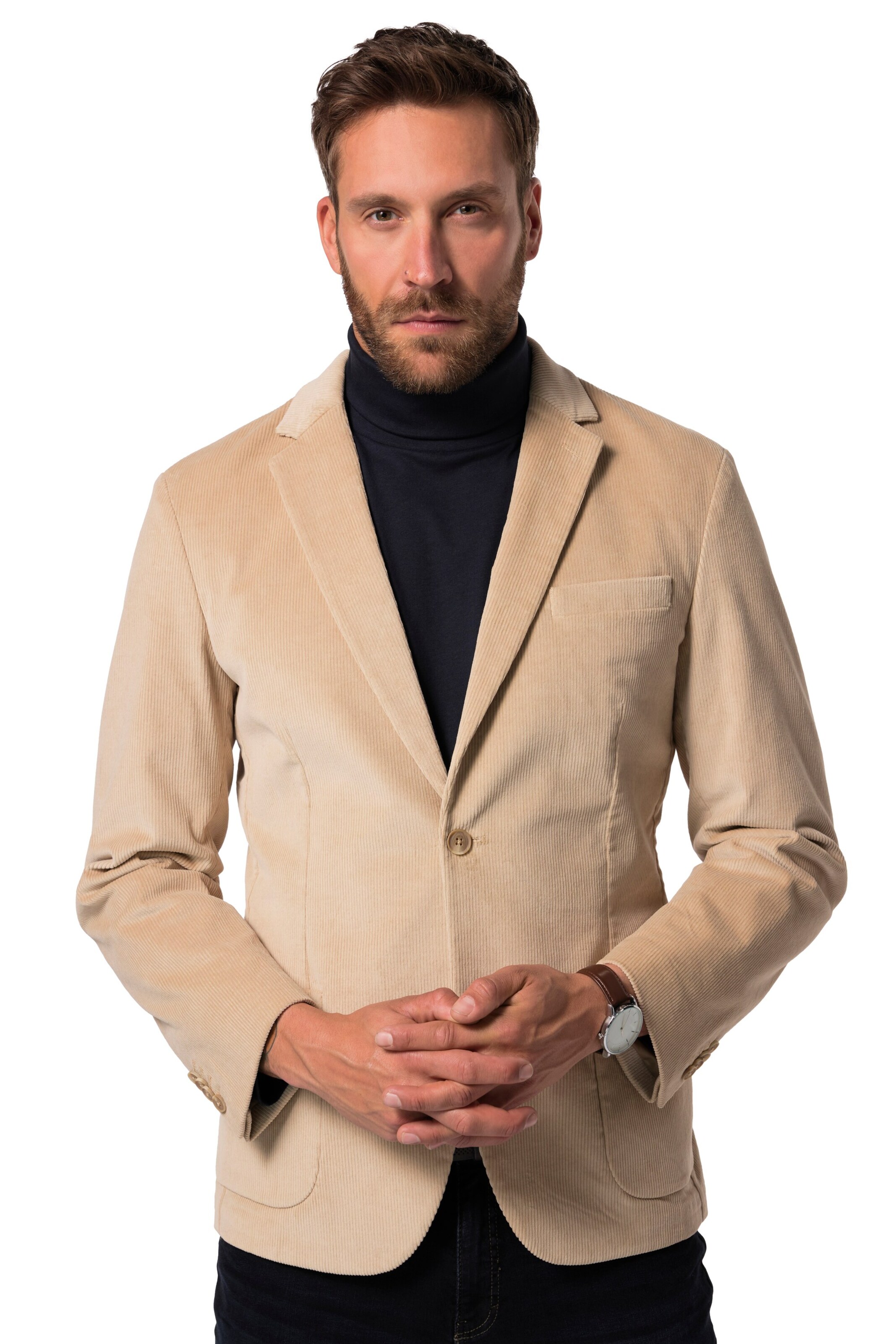 JP1880 Regular fit Colbert in Beige: voorkant