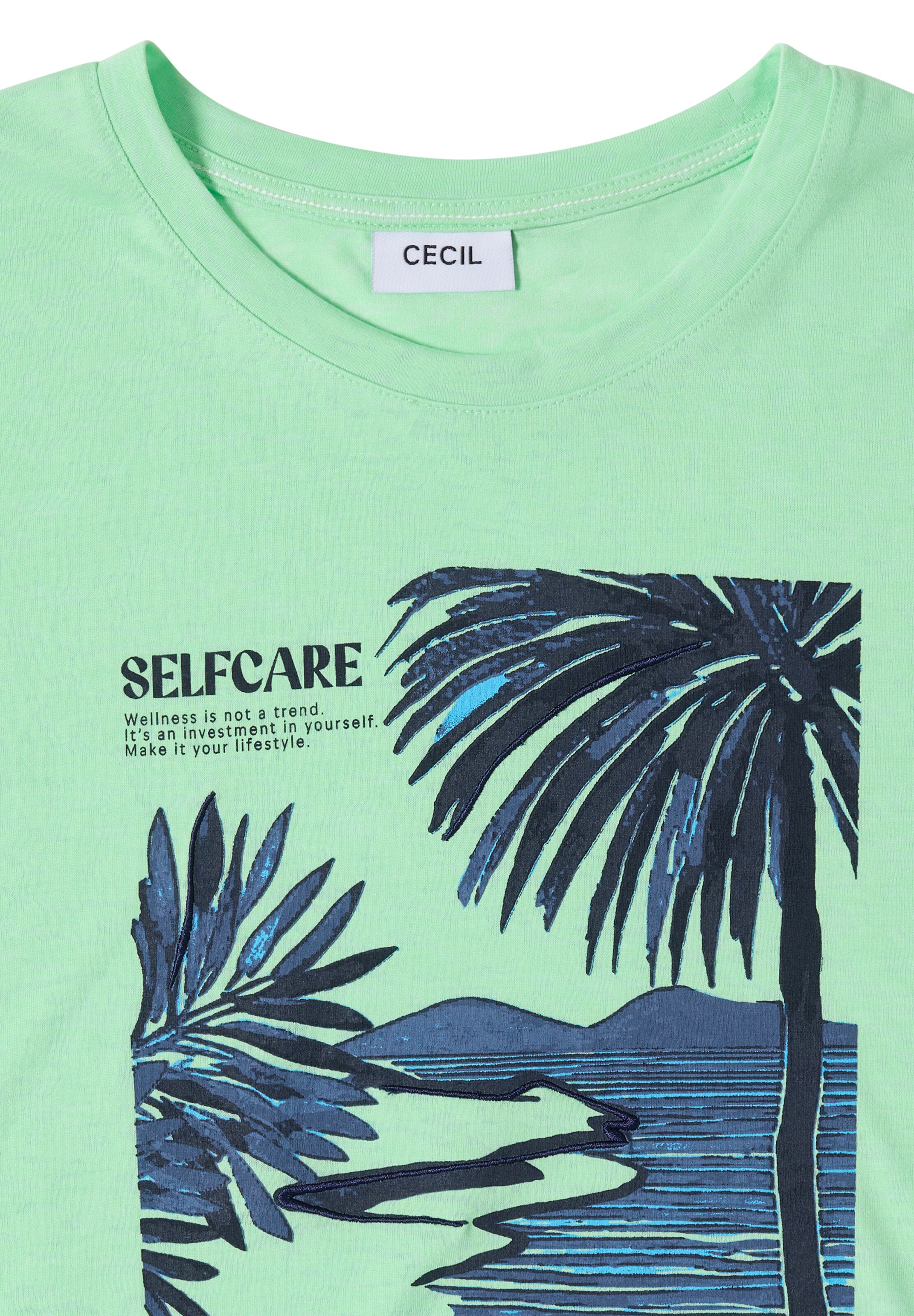 CECIL T-Shirt in Grün