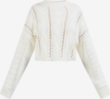 Pull-over MYMO en blanc : devant