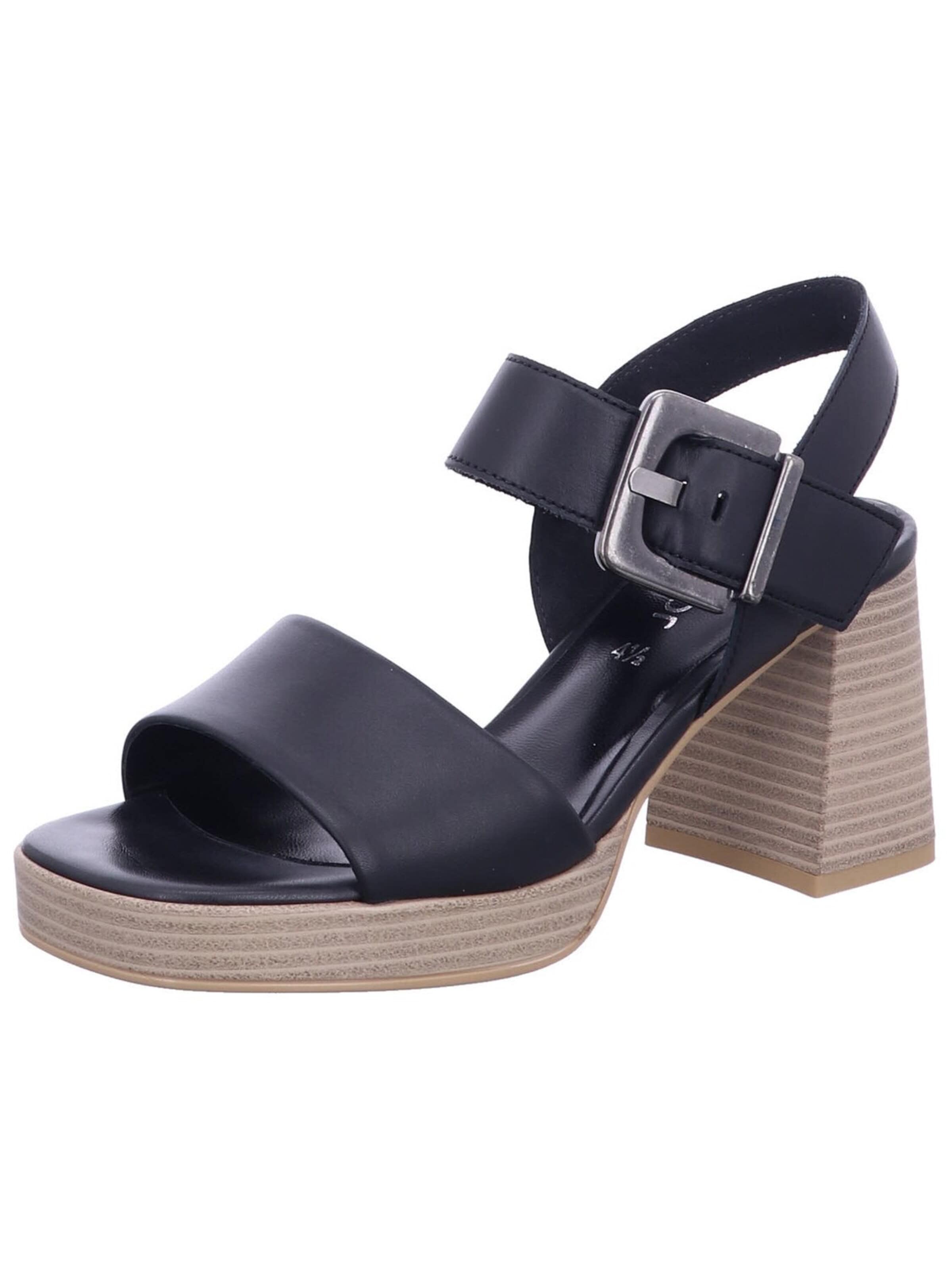 GABOR - Sandalias con hebilla 'Pantolette Damen 44.780.27 Echtleder in schwarz' en negro: frente