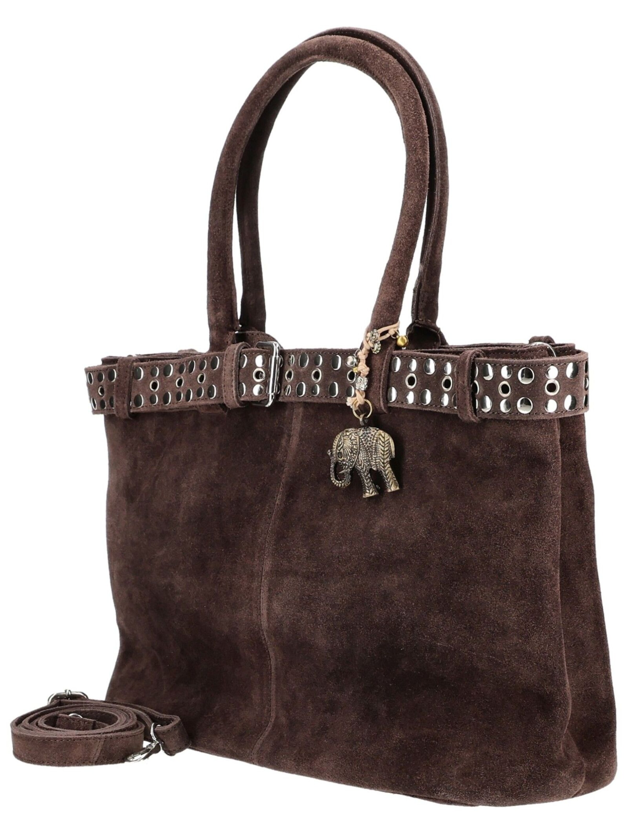 ANOKHI Handtas in Bruin