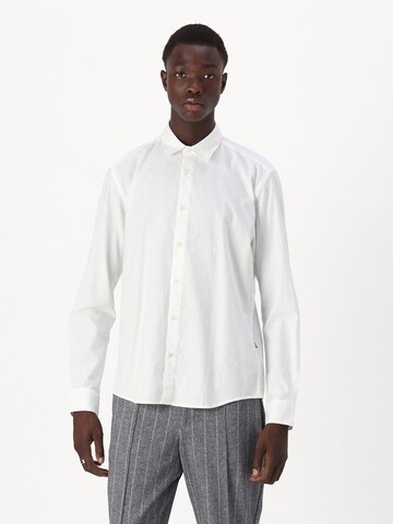 BOSS Slim fit Button Up Shirt 'C-LIAM' in White: front