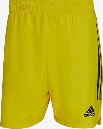 ADIDAS SPORTSWEAR Regular Workout Pants 'Condivo 22' in Yellow: front