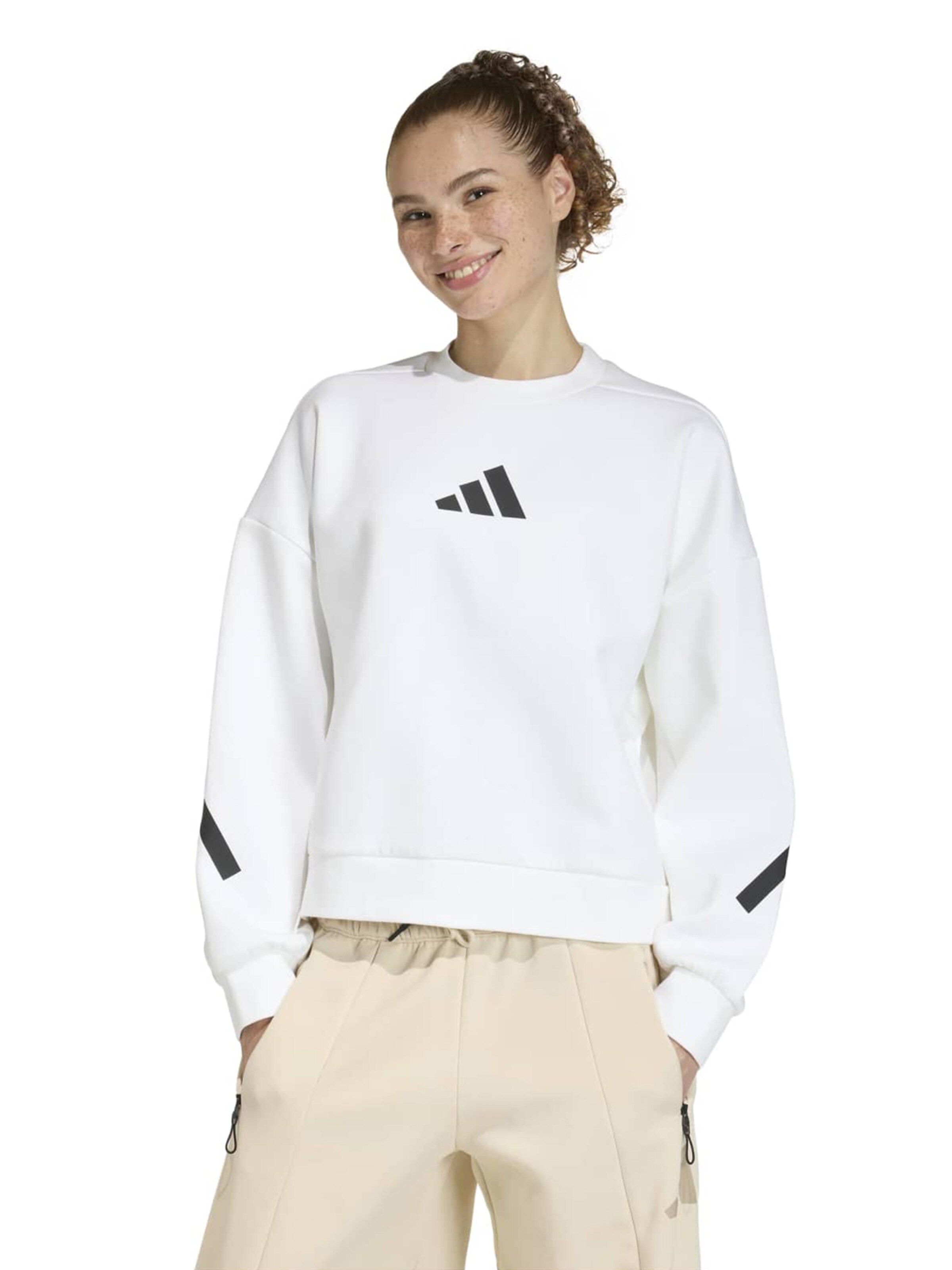 ADIDAS SPORTSWEAR Sportsweatshirt 'Z.N.E.' i hvid: forside