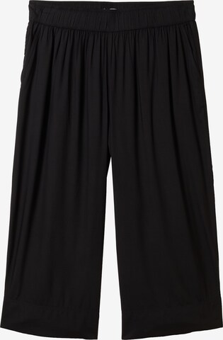 Wide leg Pantaloni di Tom Tailor Women + in nero: frontale