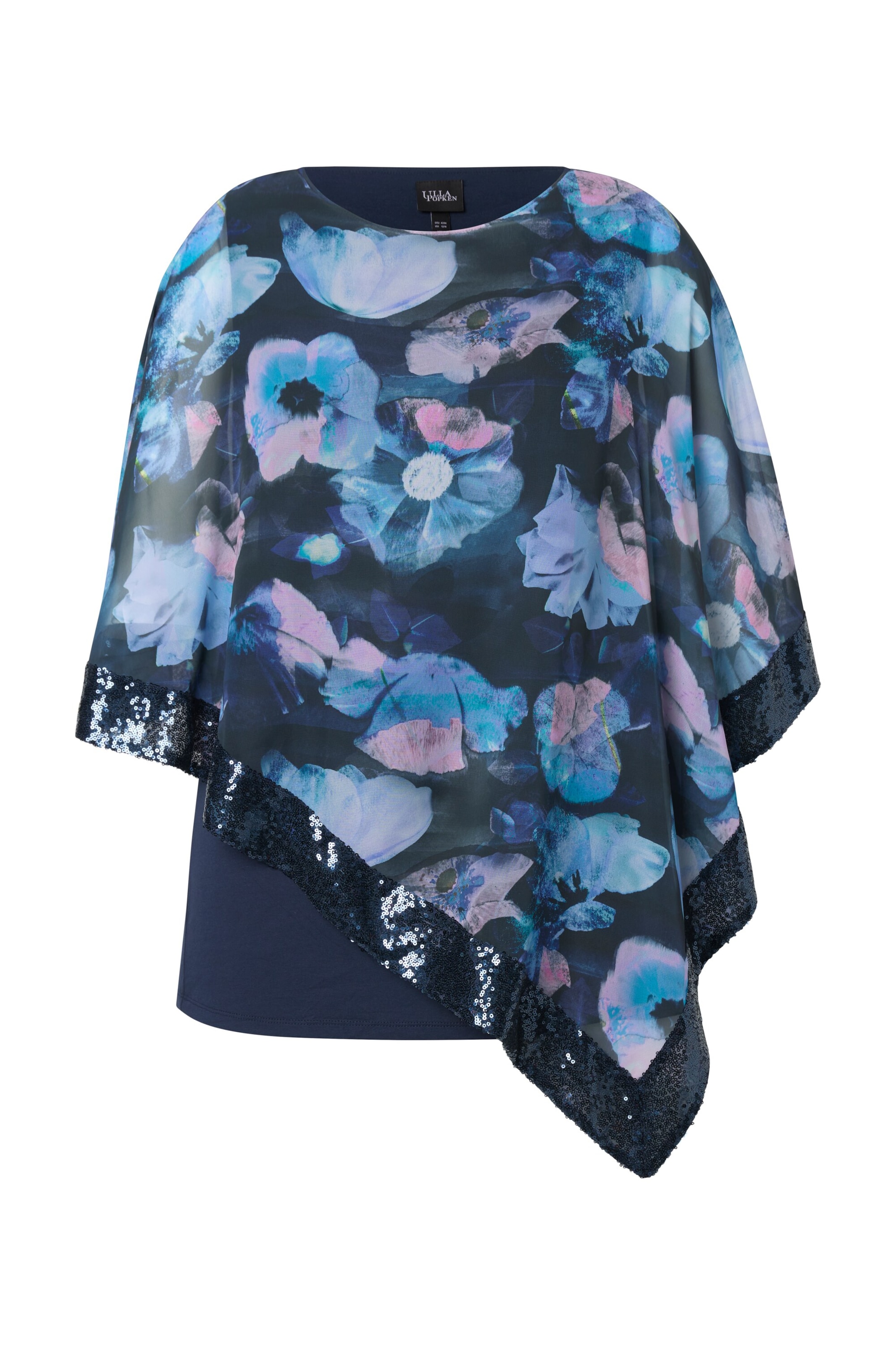 Ulla Popken Bluse in Blau: Vorderseite