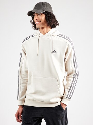 ADIDAS SPORTSWEAR Αθλητική μπλούζα φούτερ 'Essentials' σε μπεζ: μπροστά