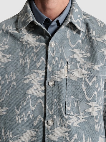Coupe regular Chemise 'Overshirt with jacquard pattern and button closure' CAST IRON en beige