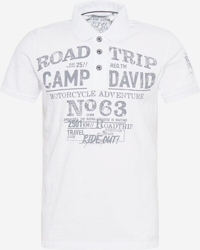 CAMP DAVID T-Shirt en gris / blanc, Vue avec produit