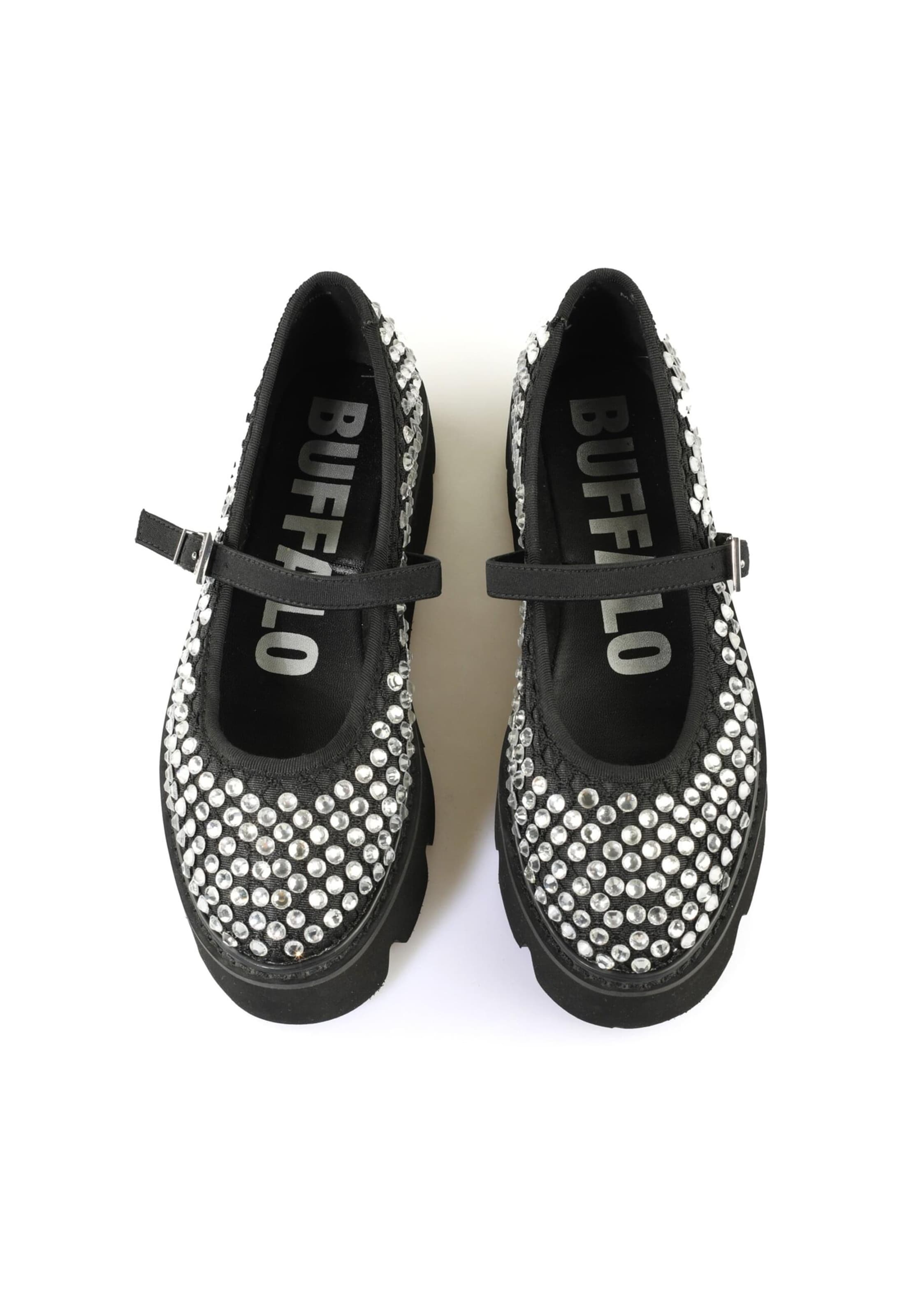 BUFFALO Ballet Flats with Strap 'Darya' in Black