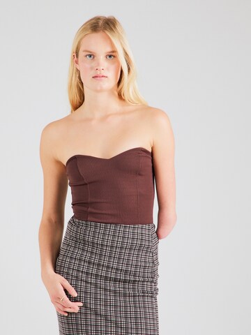 River Island Top in Brown: front