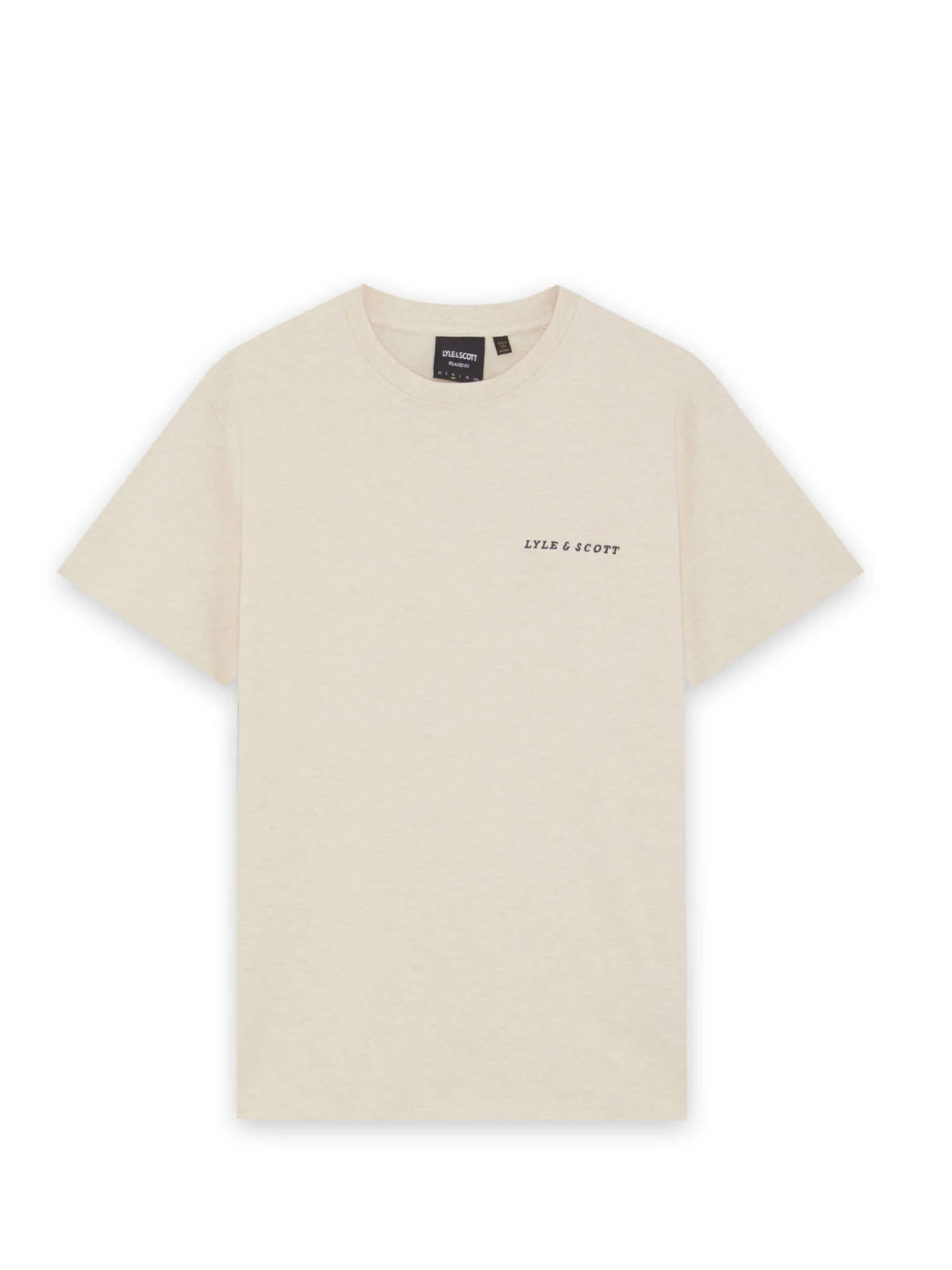 Lyle & Scott Shirt 'Lyle & Scott - Heren t-shirt' in Beige: voorkant