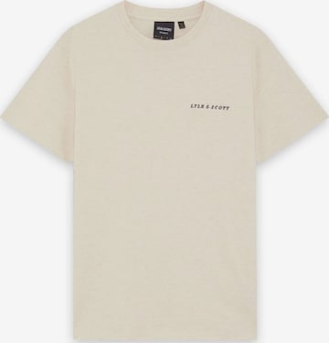 Lyle & Scott Shirt 'Lyle & Scott - Heren t-shirt' in Beige: voorkant