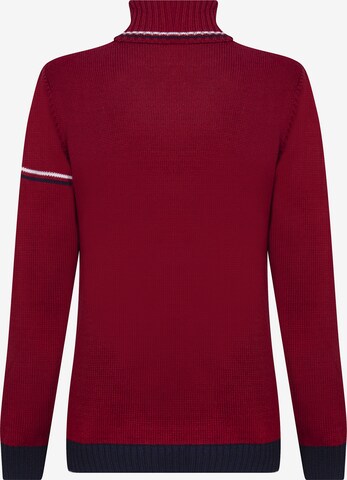 DENIM CULTURE Sweter 'Daphe' w kolorze czerwony