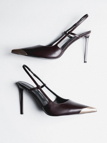 Estro Slingback pumps '2618-3' i brun