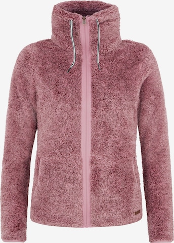 PROTEST Athletic Fleece Jacket 'RIRI' in Pink: front