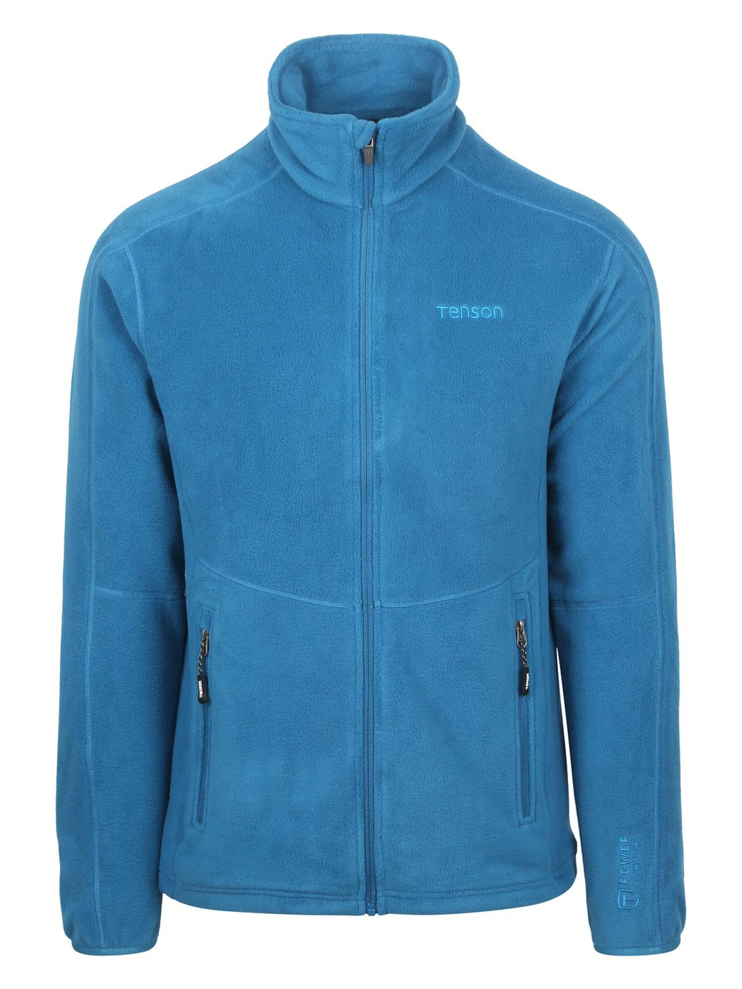 TENSON Knit cardigan in Blue: front