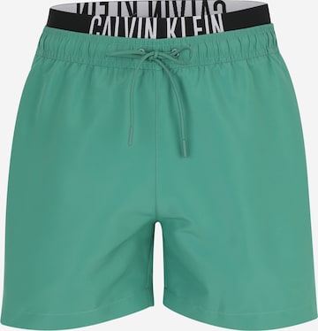 Calvin Klein Swimwear - Bermudas 'Intense Power' en verde: frente