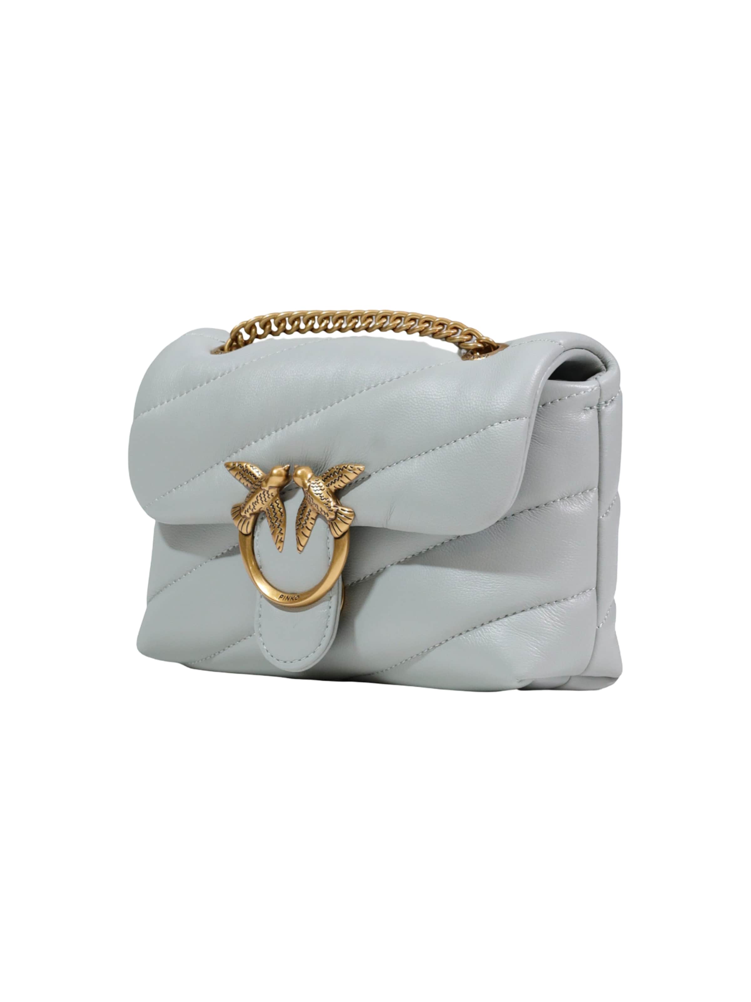 PINKO Skuldertaske 'LOVE PUFF BABY CL SHEEP NAPPA 100040 A0F2' i grå