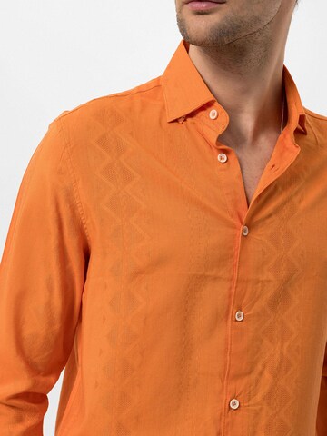 Antioch Regular fit Button Up Shirt in Orange