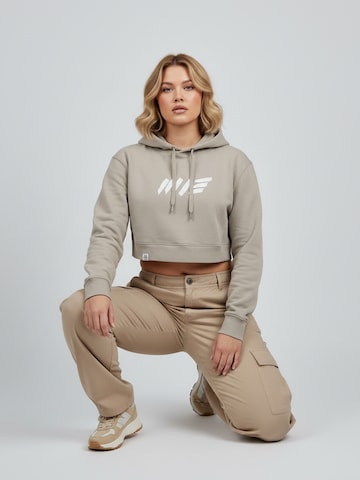 Manufaktur13 Sweatshirt 'Crop Hoodie' in Grey