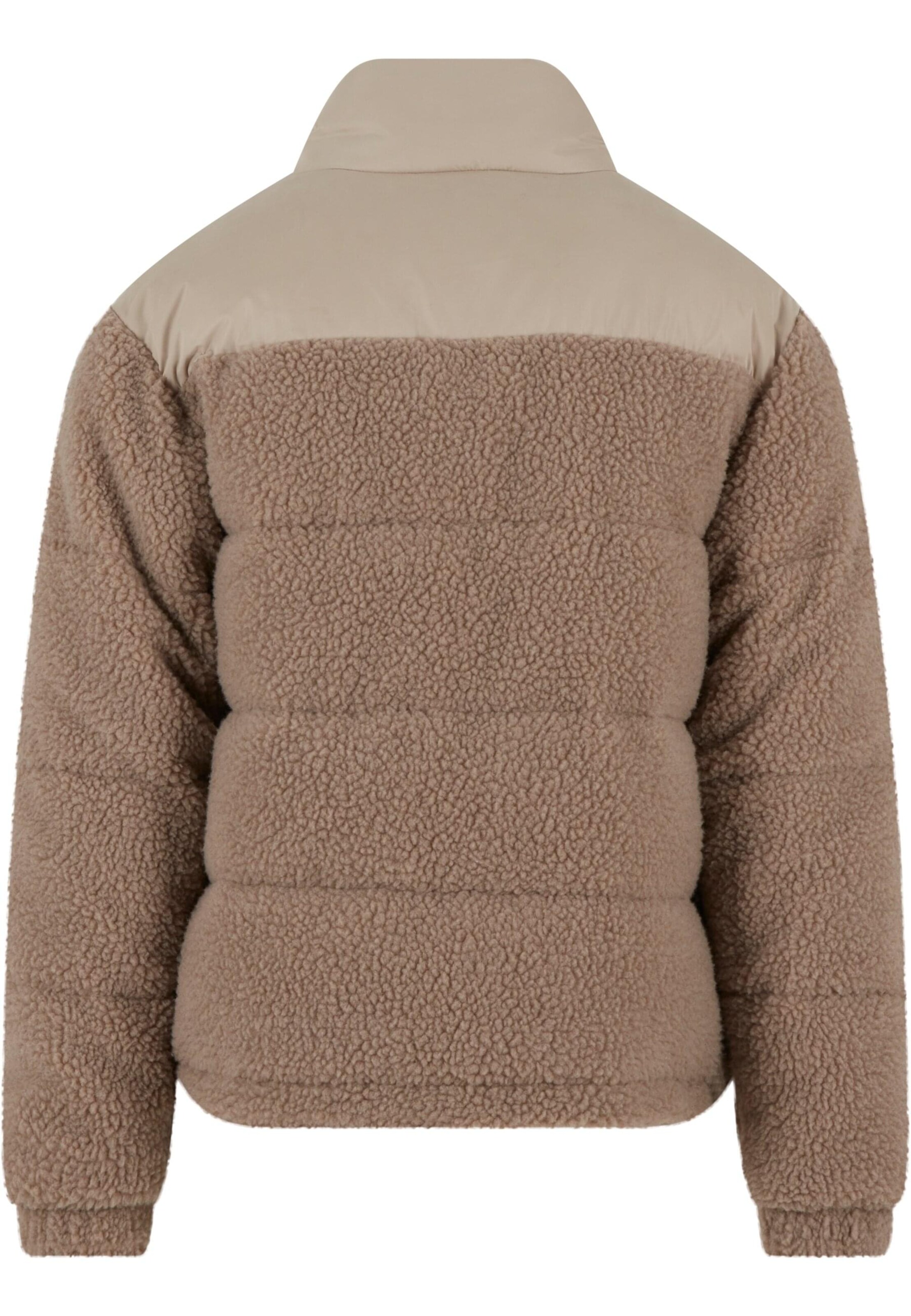 Urban Classics Fleece Jacket in Beige