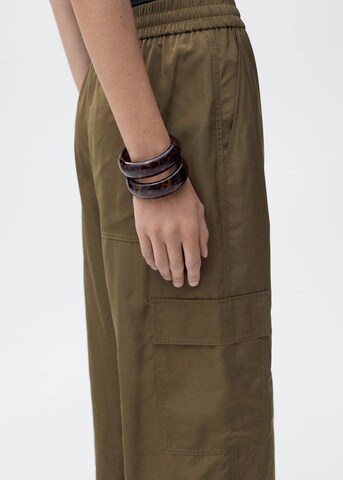 MANGO Loosefit Hose 'Vicky' in Grün