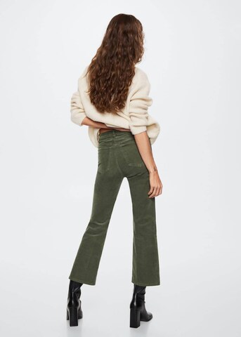 MANGO Flared Cargo Jeans in Green