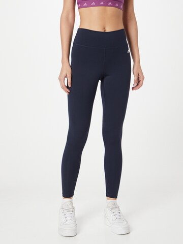 ADIDAS PERFORMANCE Skinny Workout Pants 'Essentials' in Blue: front