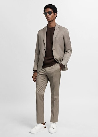 MANGO MAN Regular fit Suit Jacket 'Paris' in Beige