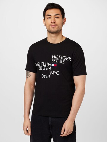 TOMMY HILFIGER - Camiseta en negro: frente