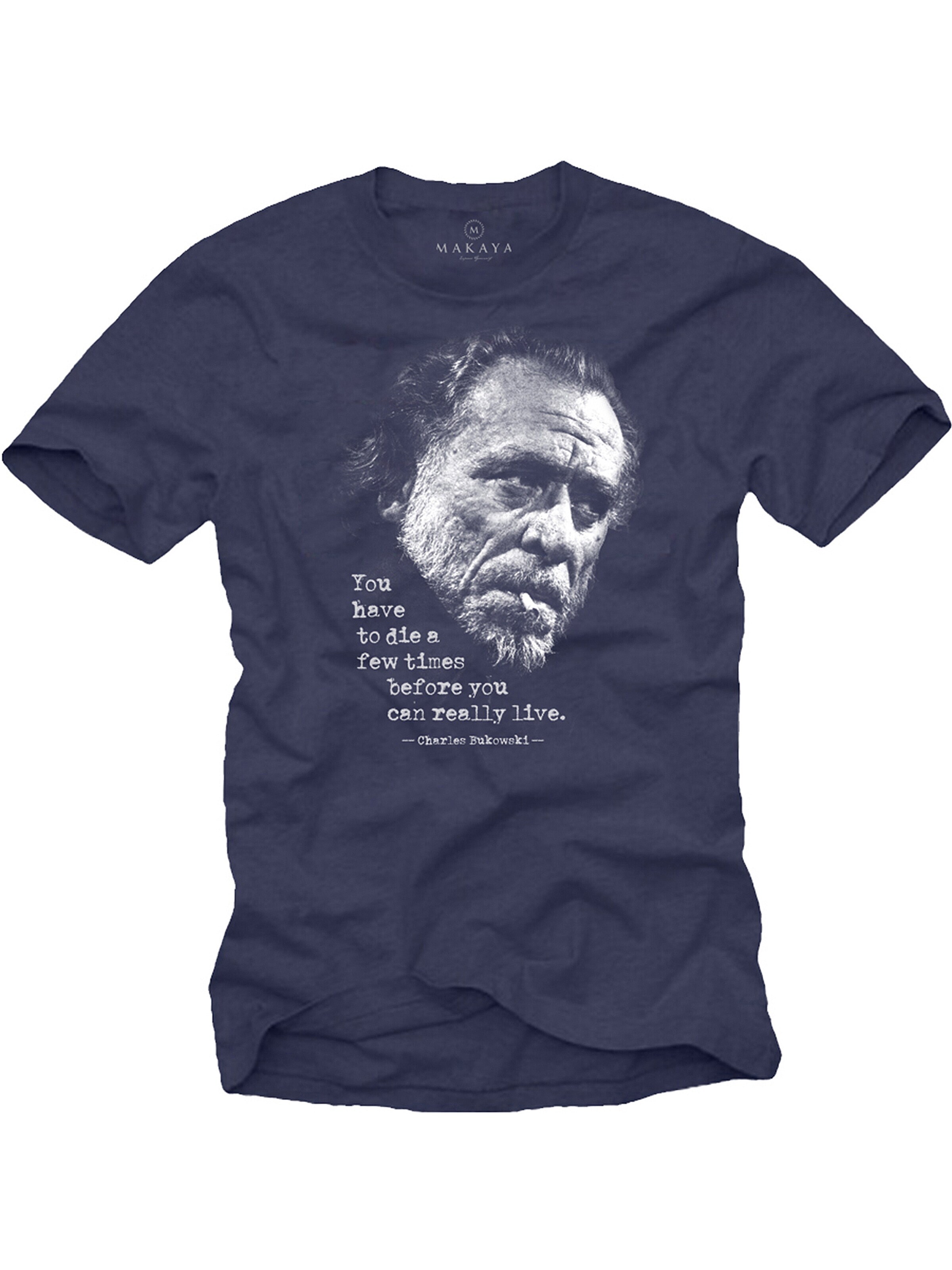 MAKAYA Shirt 'You have to die' in Blue: front