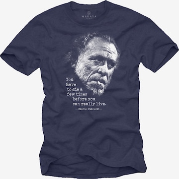 MAKAYA Shirt 'You have to die' in Blue: front