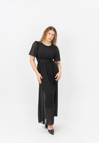Robe Elara en noir : devant