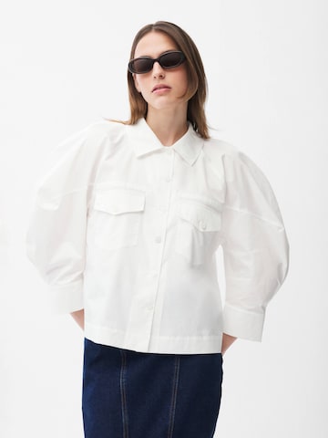 Chemisier adl en blanc