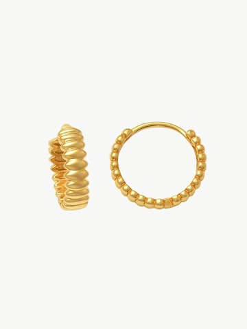 MUSE of my own Ohrringe 'Ridge Hoops'‌‌‌‌‌‌‌‌ in Gold: Vorderseite